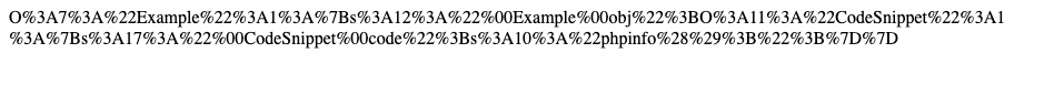 Figure 3: PHP Chain serialized output