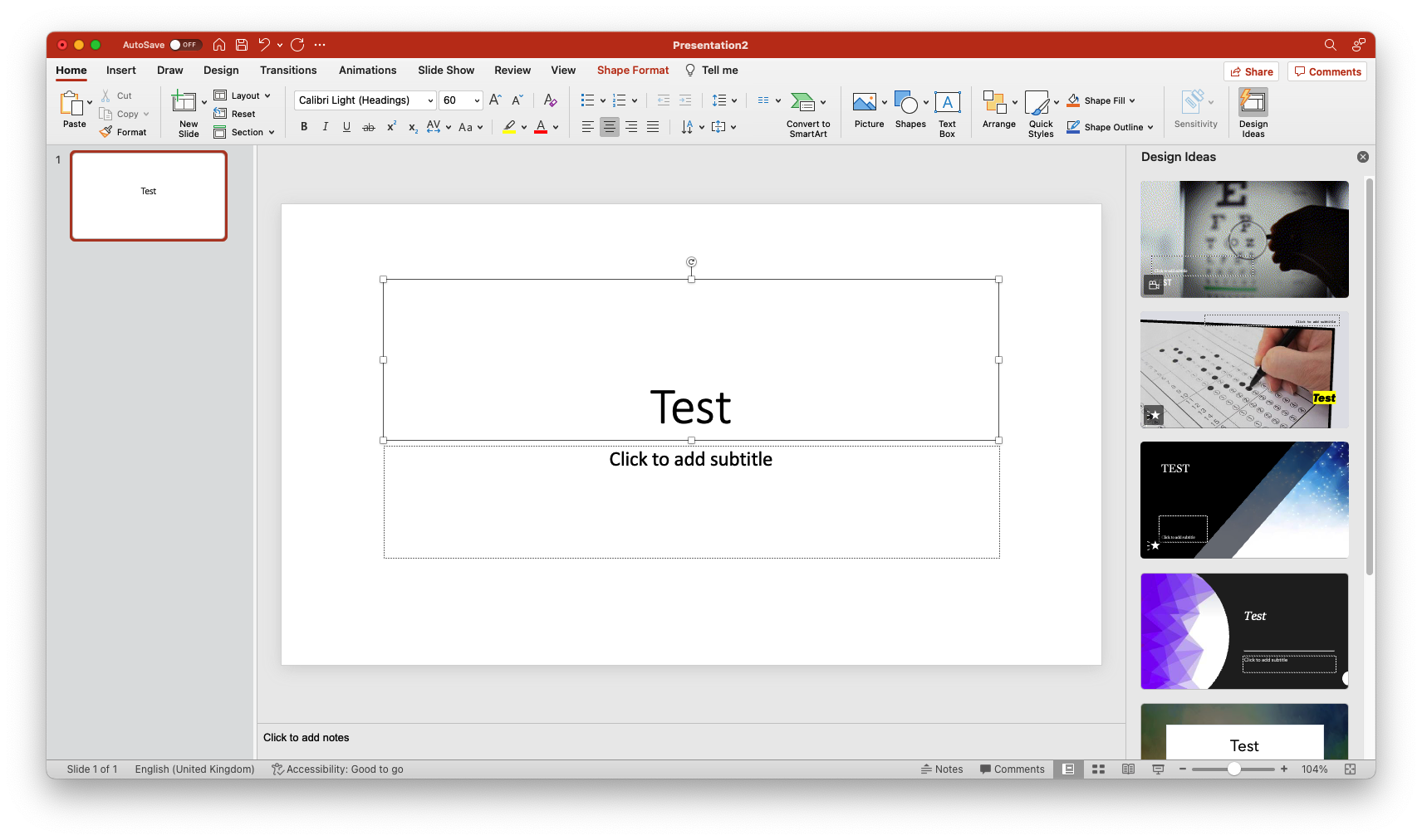 Figure 2: Powerpoint: Design Ideas