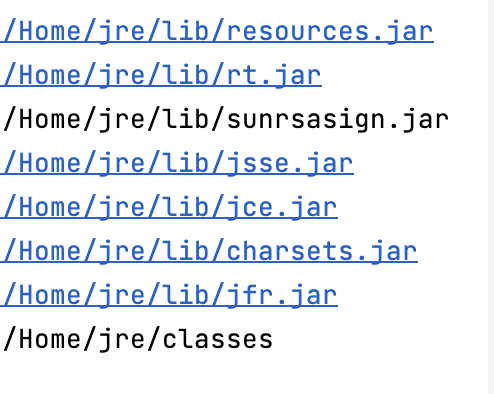 Figure 12: BootstrapClassLoader所加载的核心jar包路径