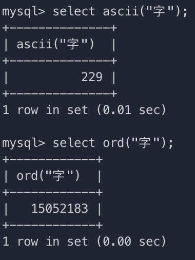 Figure 1: ASCII 与 ORD 方法的区别